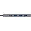 HUB USB InLine ® USB 3.2 Taip-C Multi Hub (3x USB-A 5Gb / s + USB Type- C (PD 100W), kortelių skaitytuvas, HDMI 4K @ 30Hz), OTG, aliuminio korpusas