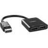 DisplayPort Hub - LINDY 2 Prievadų MST Hub, 2x3840x2160@30Hz, 21.6 Gbit/s, 5VDC