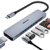 Linq BENFEI adapteris šakotuvas 7 viename USB C į 4K HDMI USB C 100W PD 3x USB A SD Micro SD pilka
