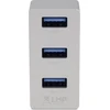 HUB USB LMP USB-C mažytis šakotuvas, 3 prievadų USB-A šakotuvas – sidabrinis