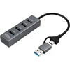 HUB USB MicroConnect USB 3.0 Hub 4-Port with USB-C