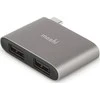 Moshi USB-C dvigubas USB-A adapteris, titano pilkas