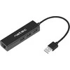 NATEC NHU-1413 Hub USB 2.0 DRAGONFLY 3-jungtys + RJ45 Juodas