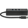 HUB USB Nedis CCGB64250BK01 doko stotelė Przewodowa USB Type-C Juodas