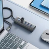 Hub Orico PDD4U-U3 4x USB-A 3.0 – pilkos spalvos