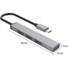 Orico Hub USB-C, USB-A 5Gbps, 3*USB-A 2.0, alumini