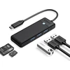 Adapterio šakotuvas 4in1 Orico USB A3.0x3+TF/SD3.0x1