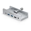 HUB USB Orico USB-C aktyvus, PowerDelivery 100W, HDMI 4K, RJ45, pritvirtinamas prie stalo, sidabrinis (MH8P-SV-BP)