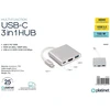 USB adapteris - Platinet multimedijos adapteris 3-in-1 46241 5 Gb/s 100 W 4K 30 Hz