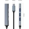 Centratorius adapteris usb-c 3.1 4in1 usb 3.0 3x 2.0 Qoltec