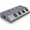 Icy Box 4 IB-HUB1405C Uosto centras USB 3.0