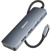 Raycue BENFEI adapter hub 5 in 1 USB-C to 4K HDMI USB-C 100W PD 3x USB A pilka