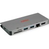 HUB USB Roline Doko stotelė USB typu C, HDMI 4K, VGA, 2x USB 3.2 Gen 1, LAN, PD, czytnik kart