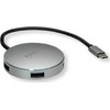 HUB USB Roline Koncentrator USB 3.2 Gen 1, apvalus, 4-kierunkowy, kabelis połączeniowy typu C