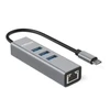 HUB USB Roline – USB tipo C į Gigabit Ethernet konverteris + 3 portų šakotuvas (12.02.1127)