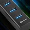 Sharkoon HUB 4X USB 3.2 ALU Juodas/4-PORT USB 3.2 GEN 1