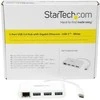 StarTech USB-A Hub 3 prievadai balti