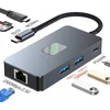 TB adapteris HUB USB C (7w1) HDMI USB SD/TF RJ45 (2500 Mbps) PD