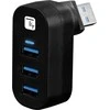 TECHLY Mini Rotating Hub su 3 USB 3.0 prievadais Juodas