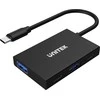 UNITEK H1302A šakotuvas USB-C 10Gbps 2x USB-A 2x USB-C