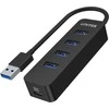 USB Hub - UNITEK H1117A 4-Port USB 3.1 Aktyvus 10W Juodas
