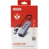 Unitek šakotuvas USB C 4w1 Ethernet 3xUSB 5 Gbps su adapteriu