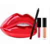 Rinkinys „Huda Beauty“: „Huda Beauty“ matiniai skysti lūpų dažai, 1,9 ml *miniatiūriniai + „Huda Beauty“ lūpų pieštukas, 1,2 g + skystas lūpų pieštukas „Strobe“