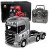 Nuotoliniu būdu valdomas sunkvežimis „Scania Huina 1501“ 1:18, pilkas sidabrinis, 39,2 × 24,4 × 16,6 cm