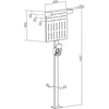 Humanscale Įlietas universalus XL tvirtinimo stulpas (59989C)