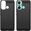 Hurtel Carbon Infinix Hot 20 Play flexible silikoninis carbon dėklas telefonui juodos spalvos