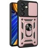 Hurtel Hybrid Armor Camshield Samsung Galaxy S25 – dėklas telefonui rožinės spalvos