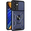 Hurtel Hybrid Armor Camshield Samsung Galaxy S25 – dėklas telefonui mėlynos spalvos