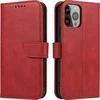 Hurtel Wallet su stoveliu Apple iPhone 15 Pro Max Magnet – dėklas telefonui raudonos spalvos