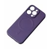 Hurtel Samsung Galaxy S25 Edge Silikoninis dėklas su MagSafe – violetinės spalvos
