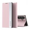 Hurtel Sleep dėklas Pro skirtas Samsung Galaxy S25 Edge su Flip and Stand – rožinės spalvos