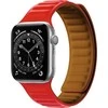 Dėklas Hurtel Magnetic apyrankė laikrodžiui Apple Watch 7 7/8/9 45mm Magnetic Wristband Bracelet Bracelet raudonos spalvos