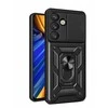 Hurtel Hybrid Armor Camshield dėklas su Stand and Camera dėklas skirtas OnePlus Ace Pro 5G / 10T 5G – juodos spalvos