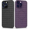 Hurtel Dėklas pokrowiec plecionka do iPhone 15 su MagSafe Woven Case tamsiai mėlyna
