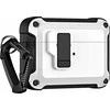 Hurtel Airpods 4 Pro Armor dėklas su karabinu – baltos spalvos