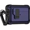 Hurtel Airpods 4 Pro Armor dėklas su karabinu – violetinės spalvos