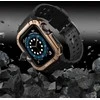 Hurtel Protect Strap Band Wristband Su dėklas laikrodžiui 7 / 6 / 5 / 4 / 3 / 2 / SE (45 / 44 / 42 mm) Šarvuotas dėklas Juoda laikrodžiui