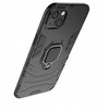 Hurtel Ring Armor case Apple iPhone 14 Plus armored cover magnetic holder ring dėklas telefonui juodos spalvos