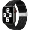 Dėklas Hurtel Braided Medžiaginė Apyrankė Bracelet Apyrankė Medžiaginė Band skirta Apple Watch 42 / 44 / 45 / 49 mm - juodos spalvos