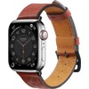 Hurtel Apyrankė Leather Apple Watch SE, 9, 8, 7, 6, 5, 4, 3, 2, 1 (41, 40, 38 mm) raudonos spalvos