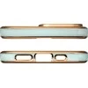 Hurtel Lighting dėklas skirtas iPhone 12 Pro Max, mėtų spalvos su auksniu rėmeliu
