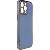 Hurtel Lighting Color Apple iPhone 12 Pro Max dėklas telefonui mėlynos spalvos gel auksinis frame
