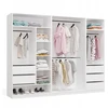 Top E Shop OPENO Modular Wardrobe SET 260/200 Baltas Drawers, Hanging Rails, Shelves – Large – For the Bedroom