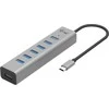I-TEC USB-C įkrovimo metalinis HUB 7 prievadas be maitinimo adapterio
