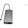 I-tec USB-C Metal Nano 3x Ekranas Docking Station 2x HDMI 1x USB-C video LAN Audio Skaitytuvas kart Maitinimas 140W + Įkroviklis 140W