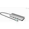 I-tec USB-C Metal Nano 3x Ekranas Docking Station 2x HDMI 1x USB-C video LAN Audio Skaitytuvas kart Maitinimas 140W + Įkroviklis 140W